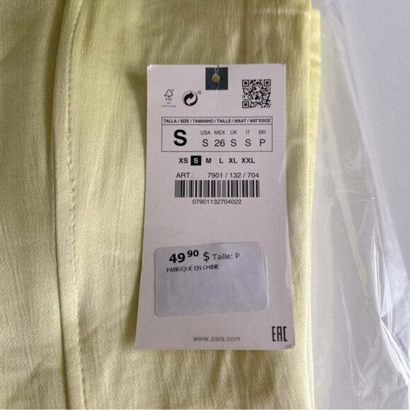 Zara - Women's Fitted Corset - Lemon Yellow. Size: S. NWT. (1801) - Picture 4 of 7